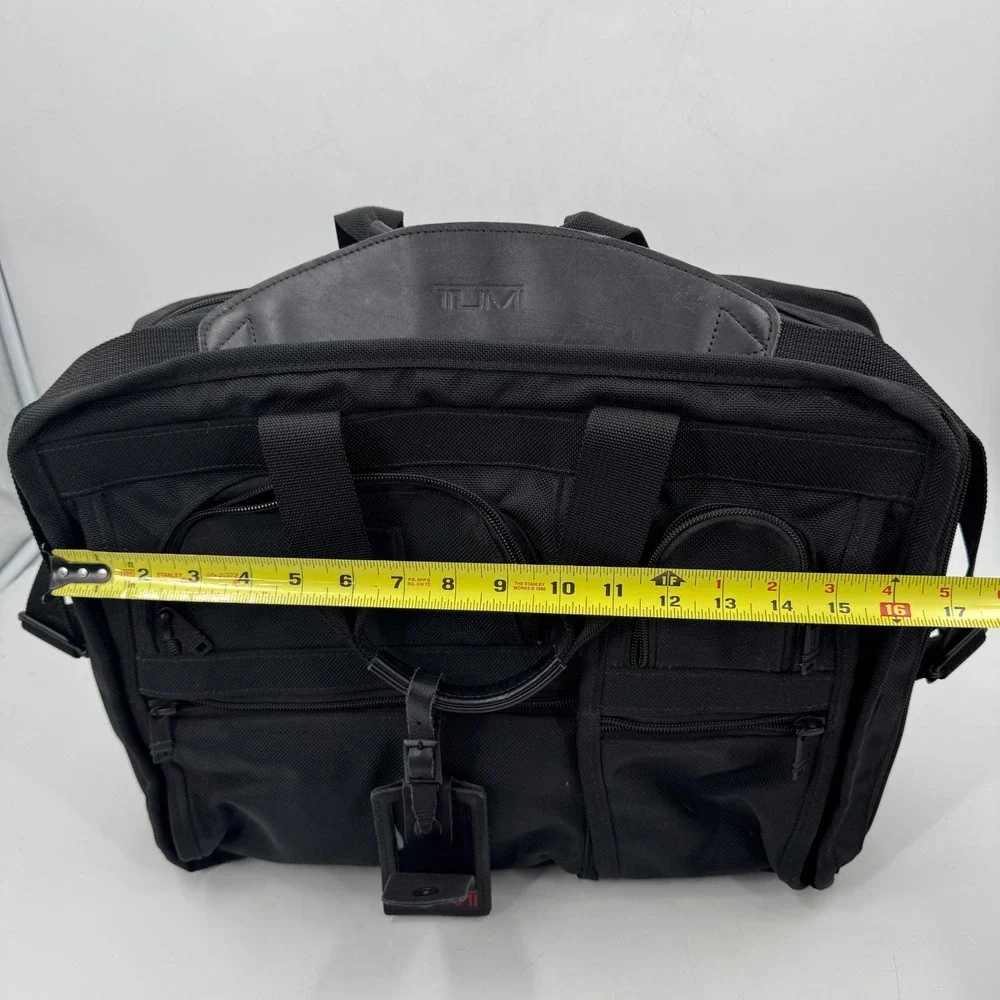 Tumi Briefcase Laptop Bag Mens Large Black Ballistic Nylon Made in USA Executive
